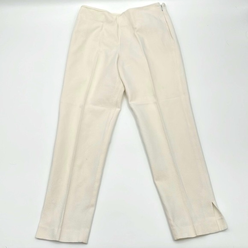 UEC Off white Leggiadro cropped flat front pants size 6